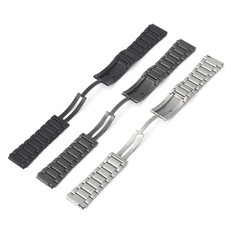 Huawei Watch GT 4 46mm / Watch 4 / Watch 4 Pro 22mm Stainless Steel Band Folding Buckle Watch Strap