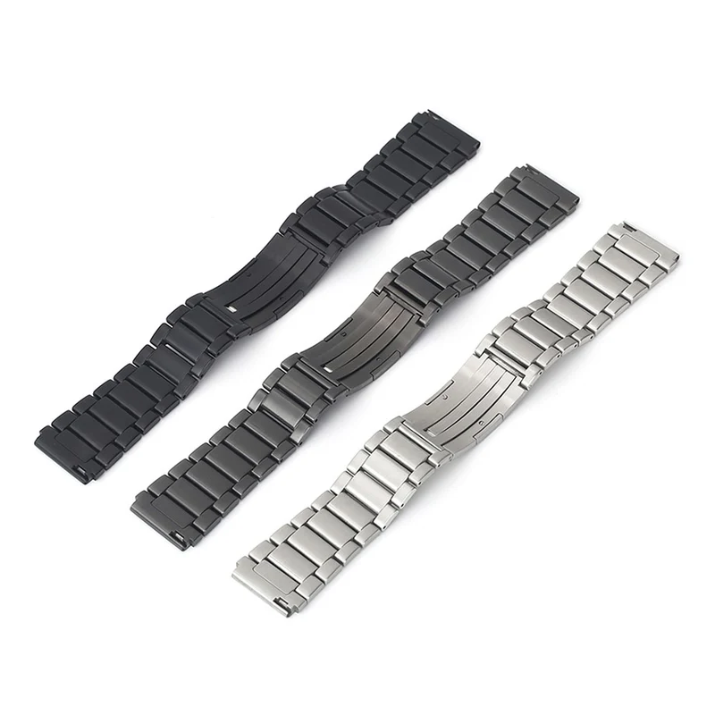 Huawei Watch GT 4 46mm / Watch 4 / Watch 4 Pro 22mm Stainless Steel Band Folding Buckle Watch Strap
