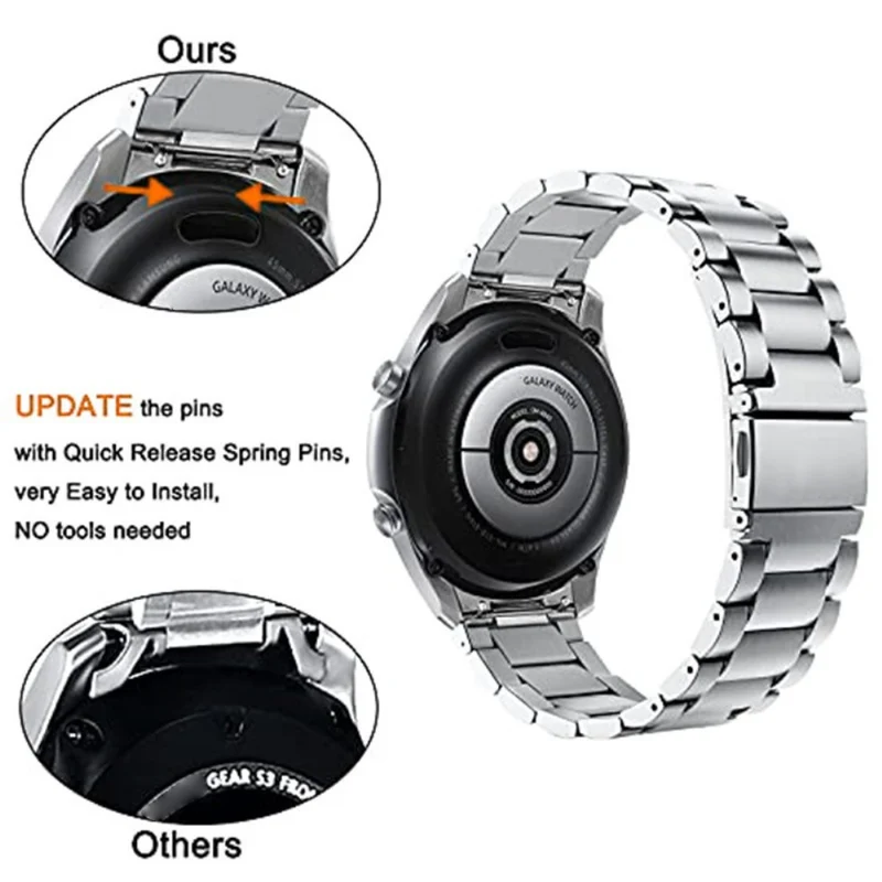 Coros Watch GT 4 46mm Watch Band Three Beads Stainless Steel Strap Replacement