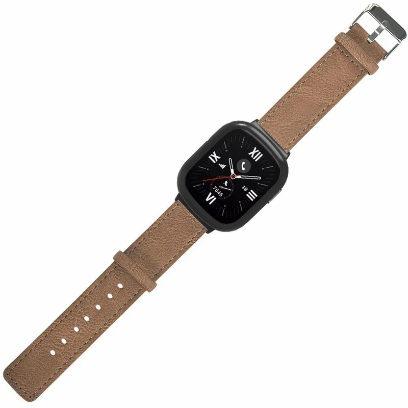Retro Leather Watch Band for Honor Watch 4 Replacement Strap with Watch Case
