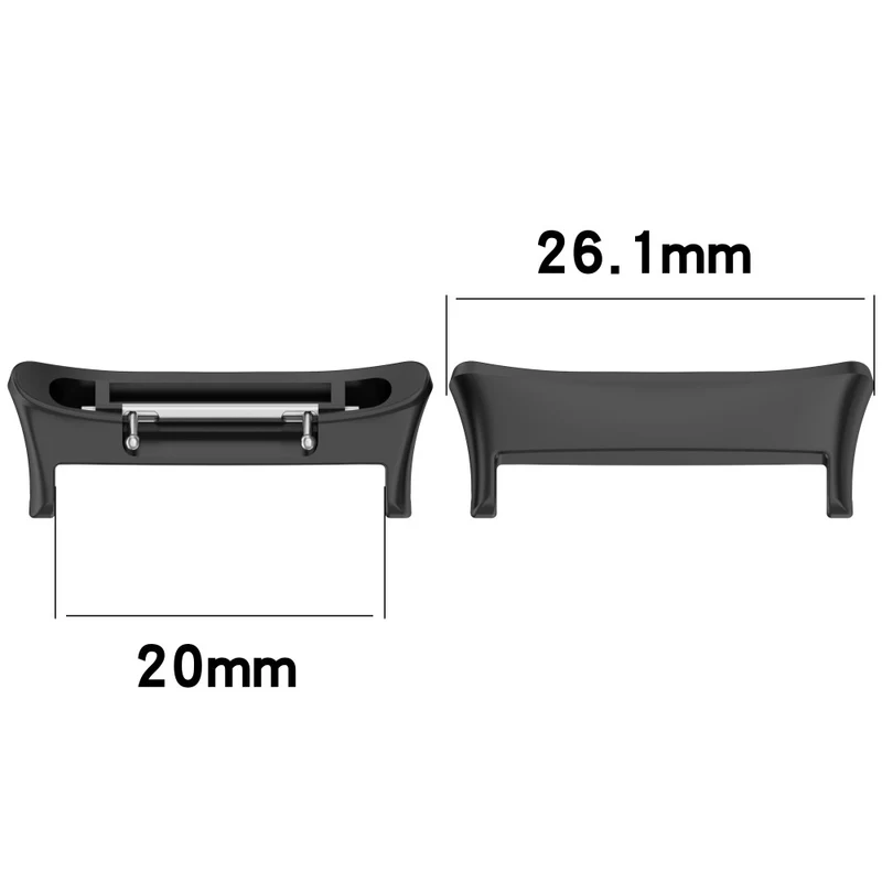 1 Pair of Honor Watch 4 (TMA-L19) 20mm Adapter in Stainless Steel