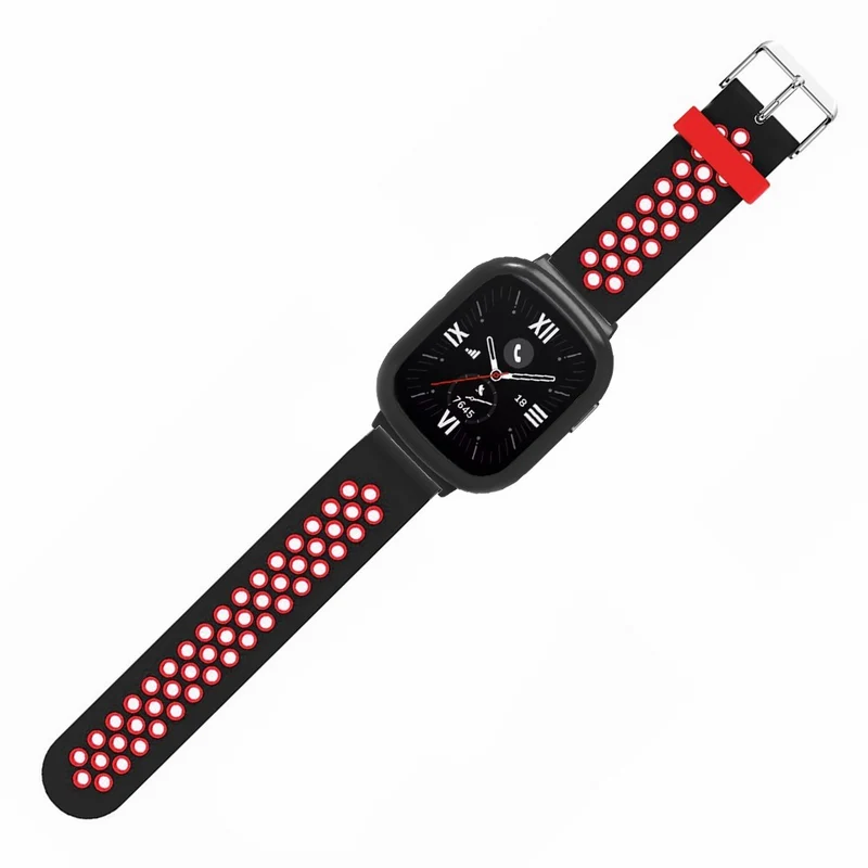 Honor Watch 4 Adjustable Strap Dual Color Flexible Band with Watch Case - Black+Red