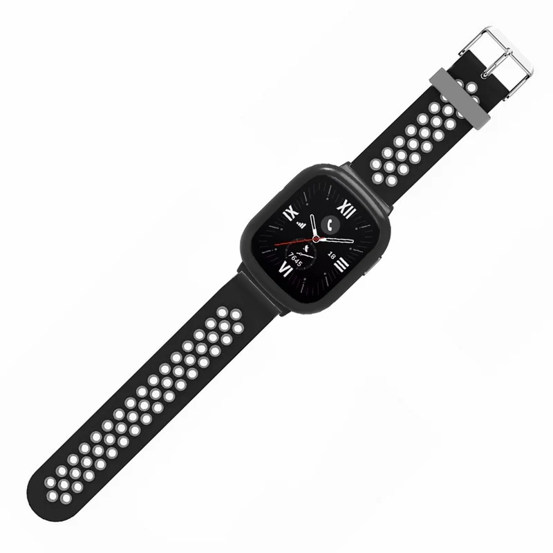 Honor Watch 4 Adjustable Strap Dual Color Flexible Band with Watch Case - Black+Red