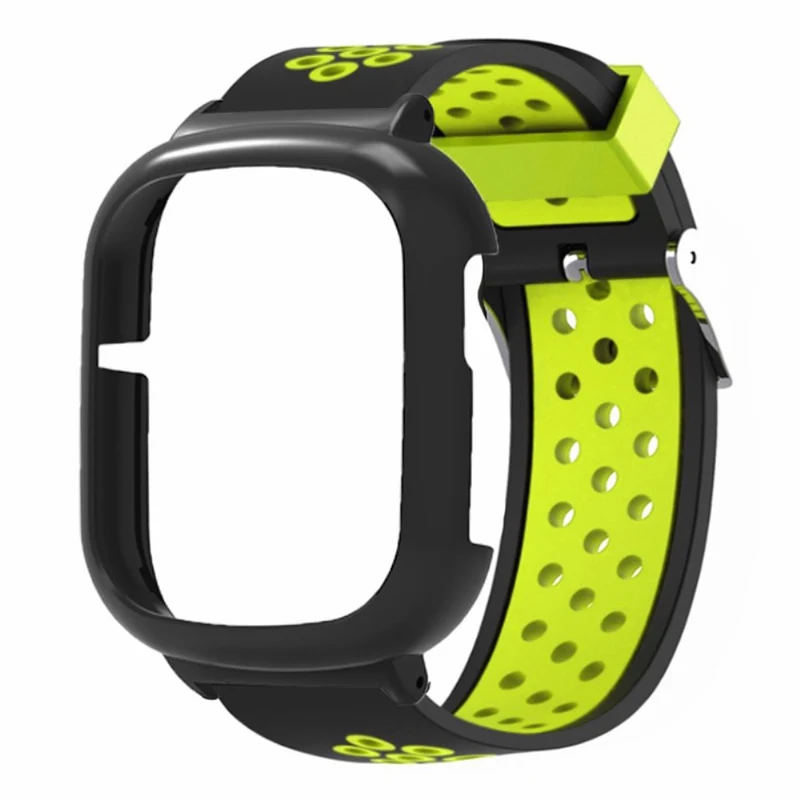 Honor Watch 4 Adjustable Strap Dual Color Flexible Band with Watch Case - Black+Red