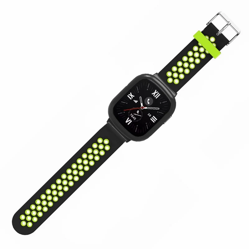 Honor Watch 4 Adjustable Strap Dual Color Flexible Band with Watch Case - Black+Red