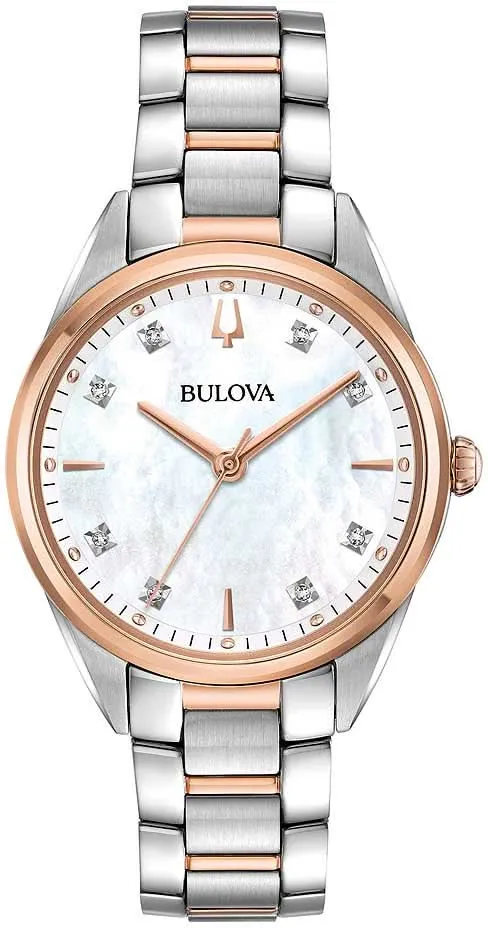 Bulova Sutton 98P183 Damenuhr • Diamanten • Perlmutt