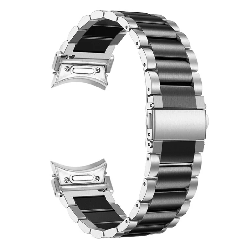 Samsung Galaxy Watch 20mm Stainless Steel Strap Quick Release Connector Watch Band - Silver / Rose Gold