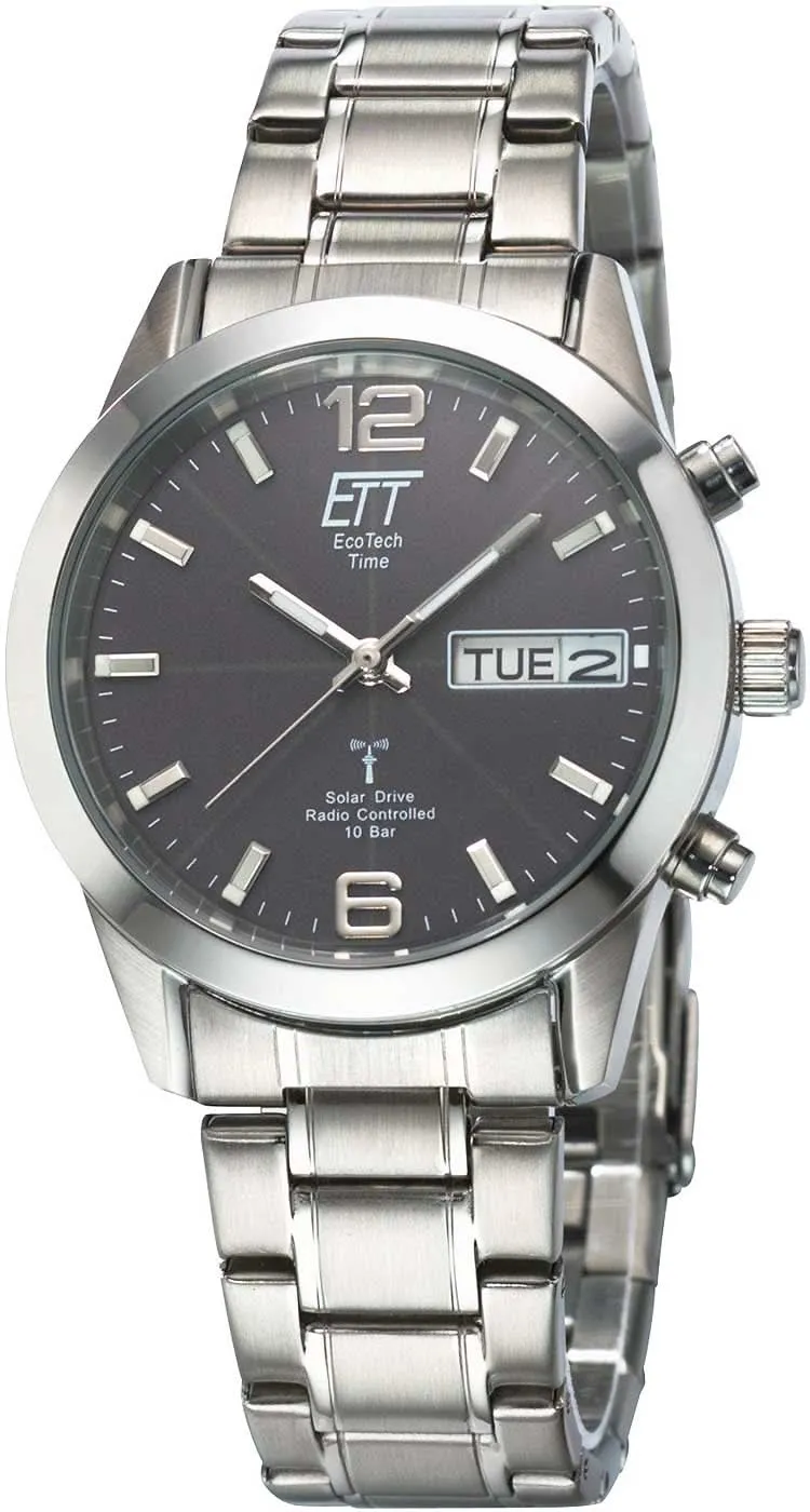 Eco Tech Time Gobi EGS-11247-22M Herrenuhr • Solar-Funk • Edelstahl