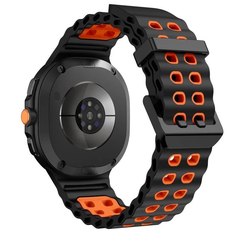 Samsung Galaxy Watch 9 - 40mm Ocean Armband (Schwarz/Orange)