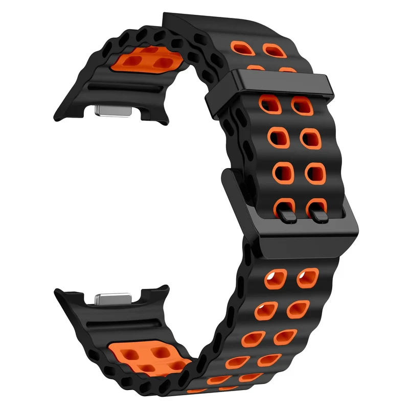 Samsung Galaxy Watch 9 - 40mm Ocean Armband (Schwarz/Orange)