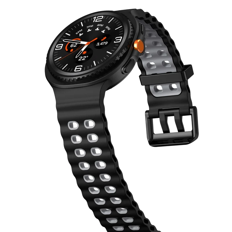 Samsung Galaxy Watch 9 - 40mm Ocean Armband (Schwarz/Grau)
