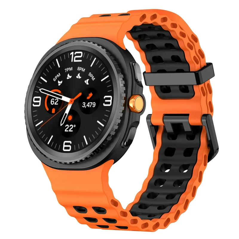 Samsung Galaxy Watch 9 - 40mm Ocean Armband (Orange/Schwarz)