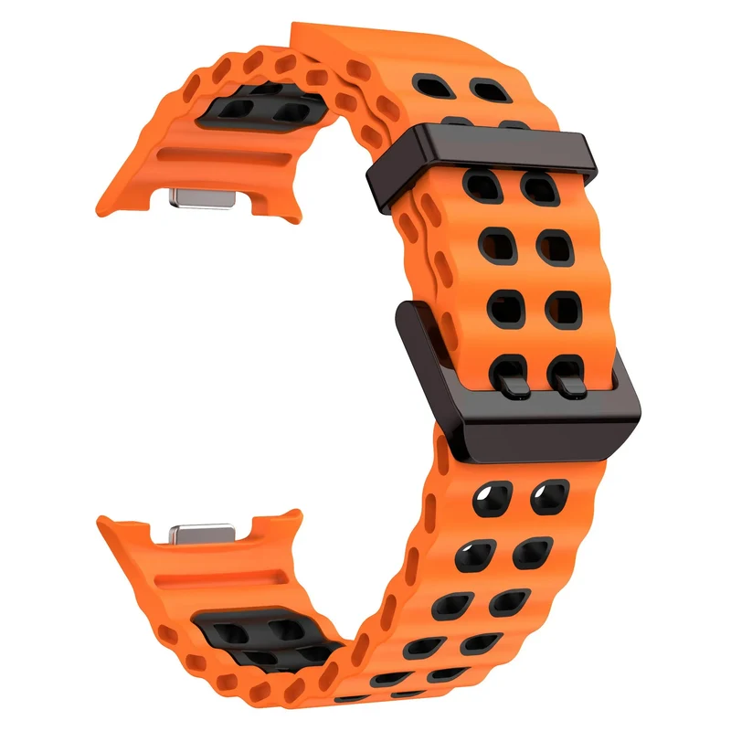 Samsung Galaxy Watch 9 - 40mm Ocean Armband (Orange/Schwarz)