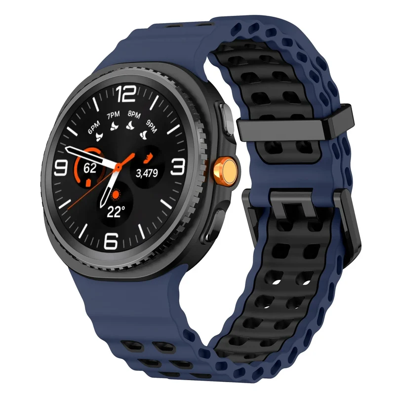 Samsung Galaxy Watch 9 - 44mm Ocean Armband (Dunkelblau/Schwarz)