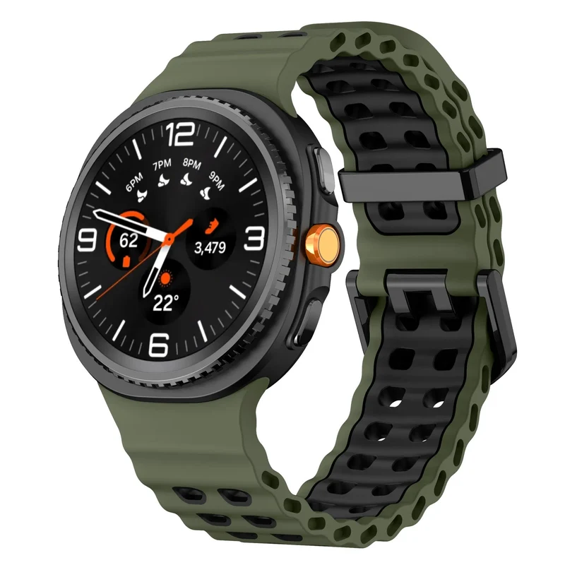 Samsung Galaxy Watch 9 - 40mm Ocean Armband (Olivgrün/Schwarz)