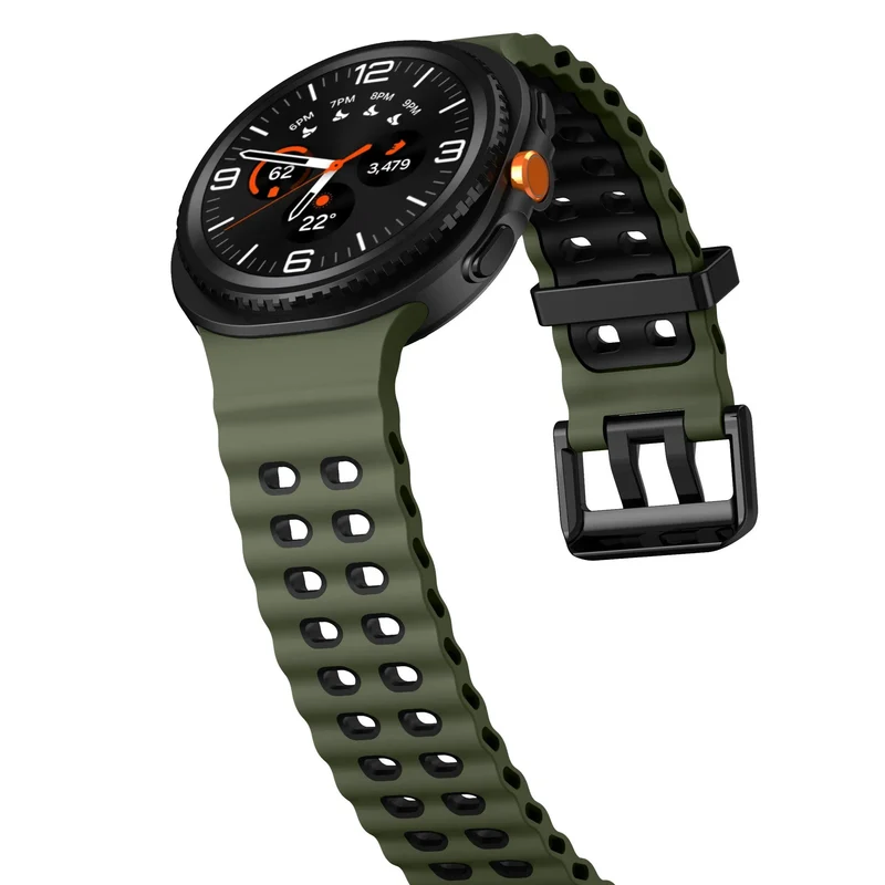 Samsung Galaxy Watch 9 - 40mm Ocean Armband (Olivgrün/Schwarz)