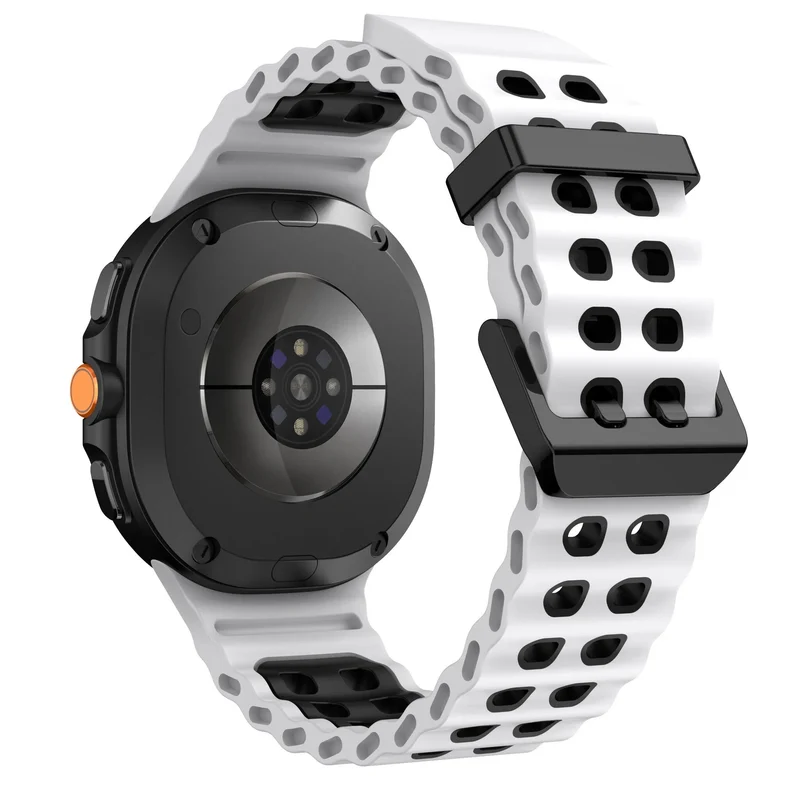 Samsung Galaxy Watch 9 - 44mm Ocean Armband (Weiß/Schwarz)