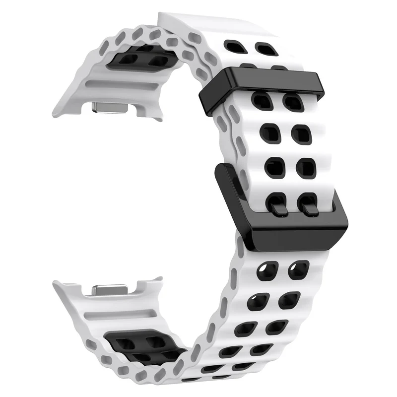 Samsung Galaxy Watch 9 - 44mm Ocean Armband (Weiß/Schwarz)
