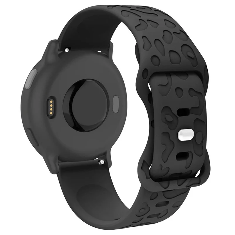 Coros Watch GT 4 41mm / Garmin Venu 3S 18mm Watch Band Leopard Texture Silicone Wrist Strap