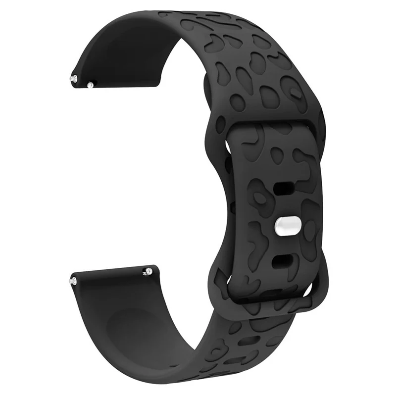 Coros Watch GT 4 41mm / Garmin Venu 3S 18mm Watch Band Leopard Texture Silicone Wrist Strap
