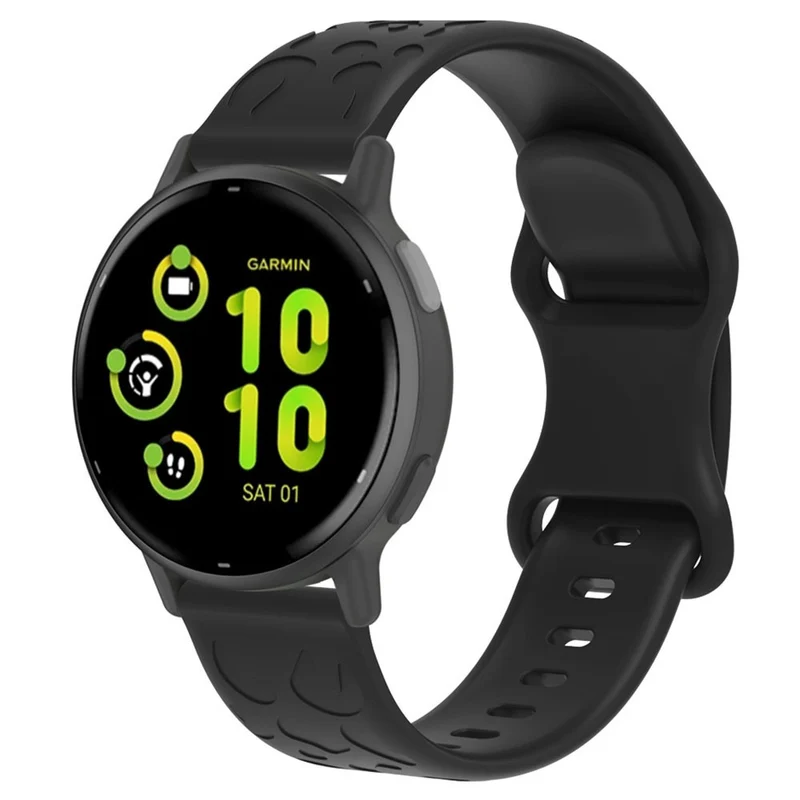 Coros Watch GT 4 41mm / Garmin Venu 3S 18mm Watch Band Leopard Texture Silicone Wrist Strap