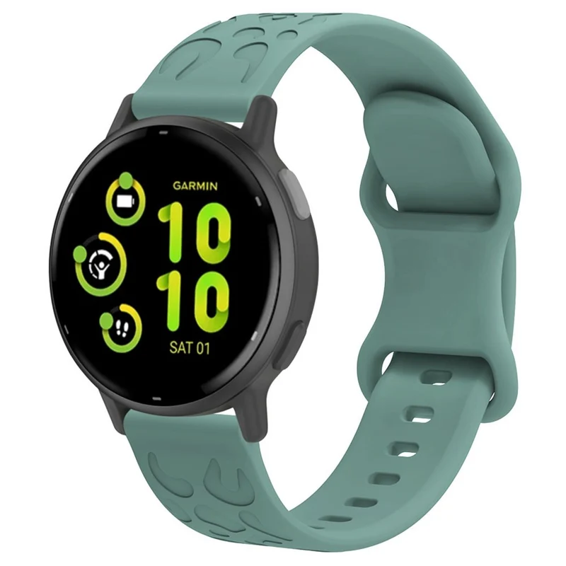 Coros Watch GT 4 41mm / Garmin Venu 3S 18mm Watch Band Leopard Texture Silicone Wrist Strap