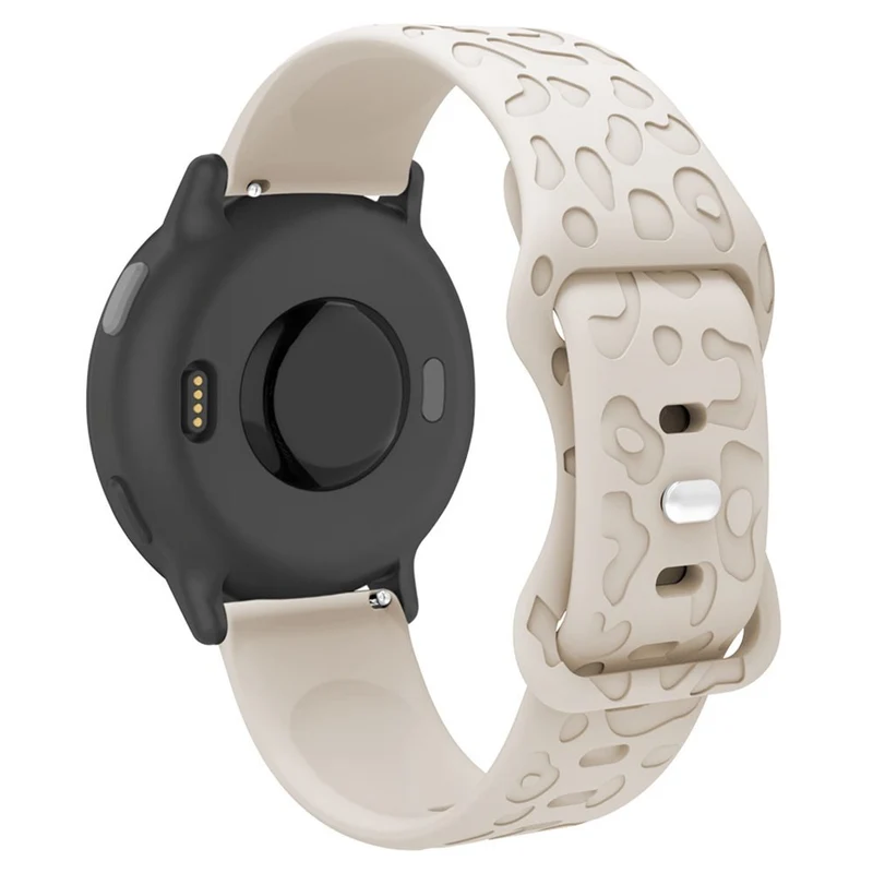 Coros Watch GT 4 41mm / Garmin Venu 3S 18mm Watch Band Leopard Texture Silicone Wrist Strap