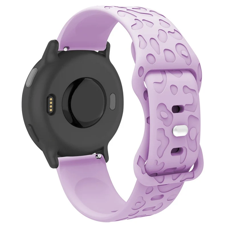 Coros Watch GT 4 41mm / Garmin Venu 3S 18mm Watch Band Leopard Texture Silicone Wrist Strap