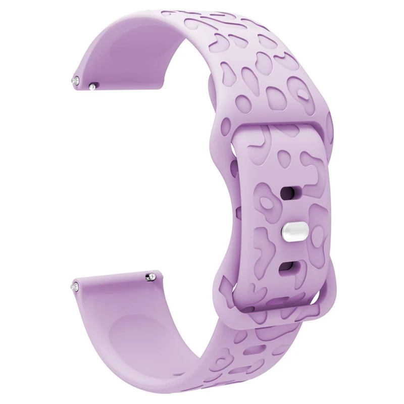 Coros Watch GT 4 41mm / Garmin Venu 3S 18mm Watch Band Leopard Texture Silicone Wrist Strap