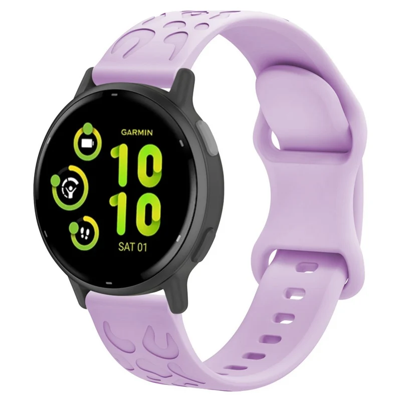 Coros Watch GT 4 41mm / Garmin Venu 3S 18mm Watch Band Leopard Texture Silicone Wrist Strap