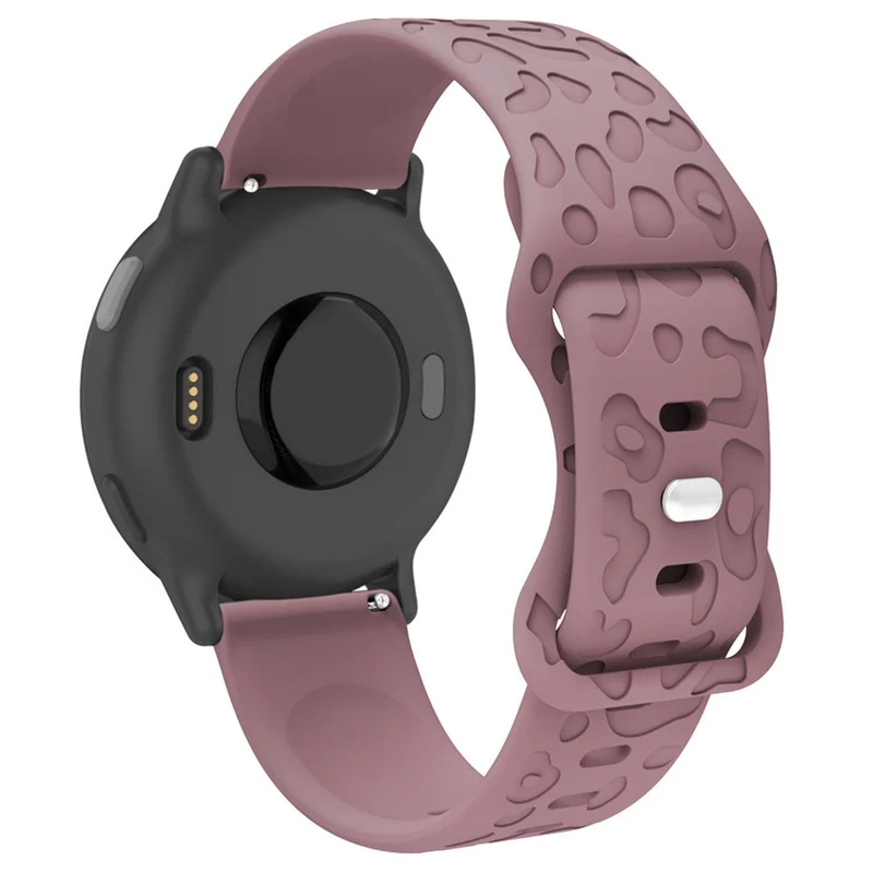 Coros Watch GT 4 41mm / Garmin Venu 3S 18mm Watch Band Leopard Texture Silicone Wrist Strap