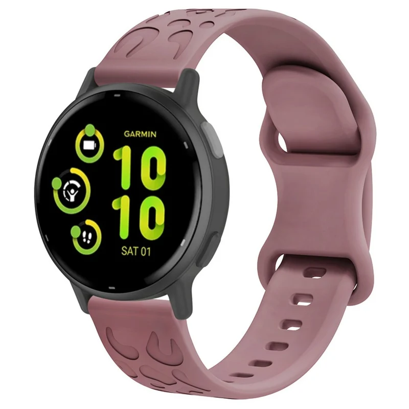 Coros Watch GT 4 41mm / Garmin Venu 3S 18mm Watch Band Leopard Texture Silicone Wrist Strap