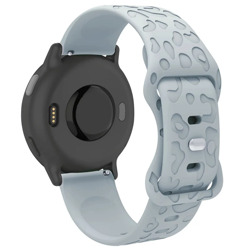 Coros Watch GT 4 41mm / Garmin Venu 3S 18mm Watch Band Leopard Texture Silicone Wrist Strap