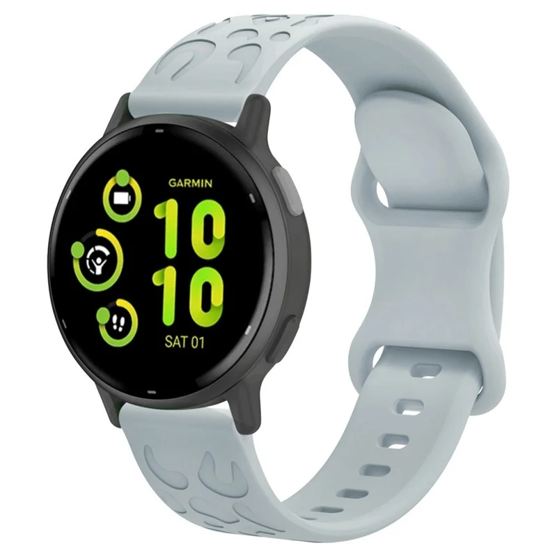 Coros Watch GT 4 41mm / Garmin Venu 3S 18mm Watch Band Leopard Texture Silicone Wrist Strap