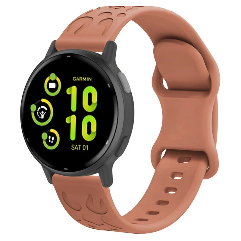 Coros Watch GT 4 41mm / Garmin Venu 3S 18mm Watch Band Leopard Texture Silicone Wrist Strap