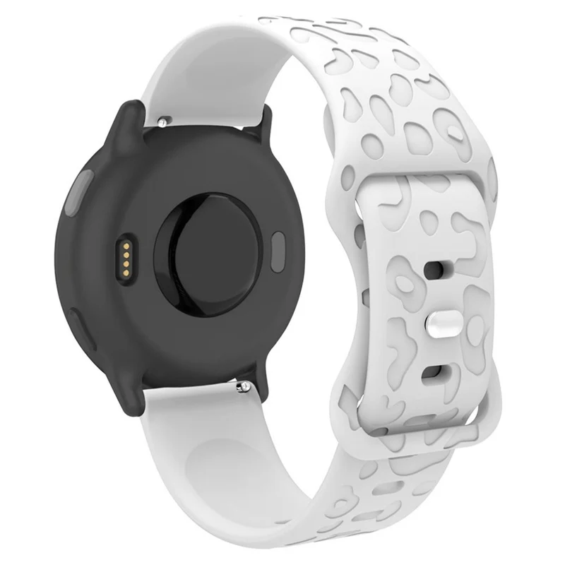 Coros Watch GT 4 41mm / Garmin Venu 3S 18mm Watch Band Leopard Texture Silicone Wrist Strap