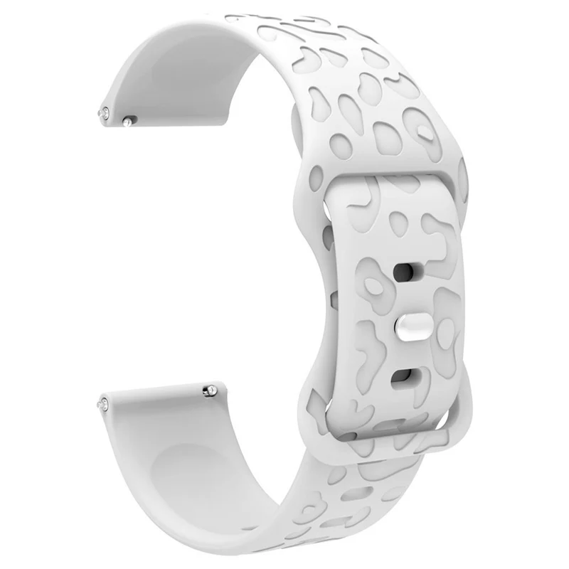 Coros Watch GT 4 41mm / Garmin Venu 3S 18mm Watch Band Leopard Texture Silicone Wrist Strap