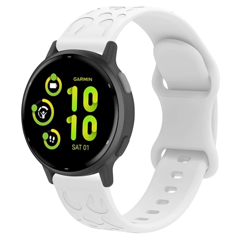 Coros Watch GT 4 41mm / Garmin Venu 3S 18mm Watch Band Leopard Texture Silicone Wrist Strap