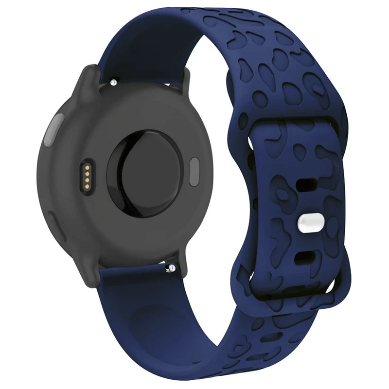 Coros Watch GT 4 41mm / Garmin Venu 3S 18mm Watch Band Leopard Texture Silicone Wrist Strap
