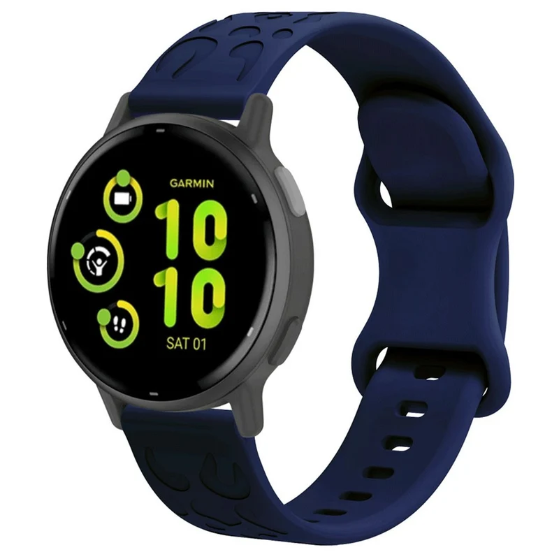 Coros Watch GT 4 41mm / Garmin Venu 3S 18mm Watch Band Leopard Texture Silicone Wrist Strap