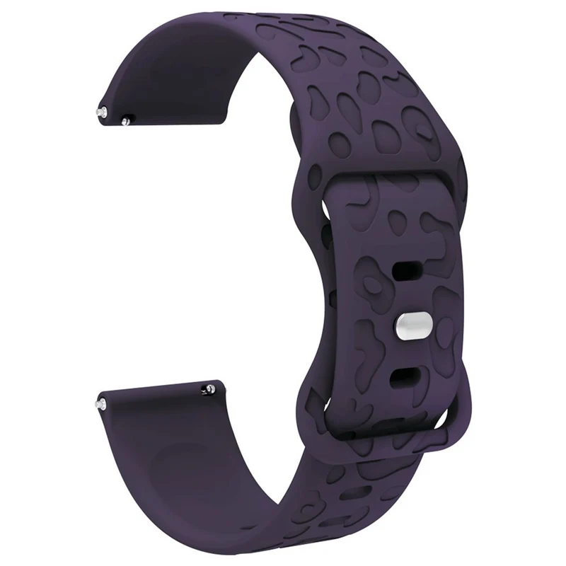 Coros Watch GT 4 41mm / Garmin Venu 3S 18mm Watch Band Leopard Texture Silicone Wrist Strap