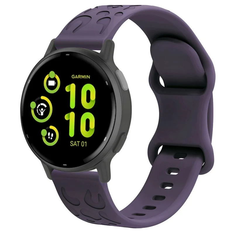 Coros Watch GT 4 41mm / Garmin Venu 3S 18mm Watch Band Leopard Texture Silicone Wrist Strap