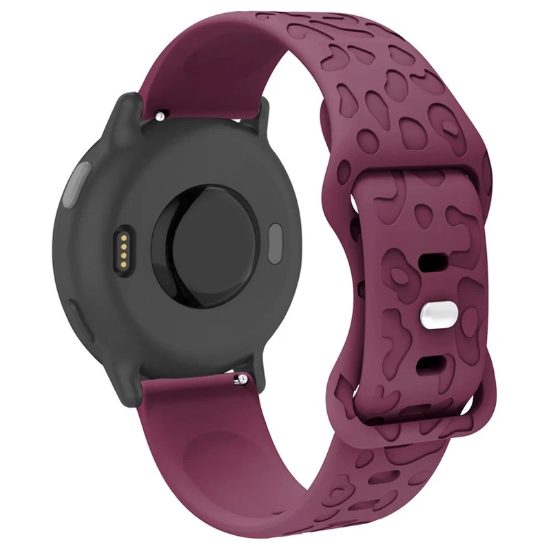 Coros Watch GT 4 41mm / Garmin Venu 3S 18mm Watch Band Leopard Texture Silicone Wrist Strap