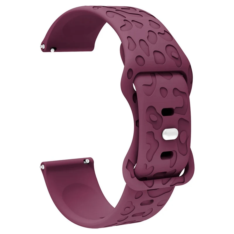Coros Watch GT 4 41mm / Garmin Venu 3S 18mm Watch Band Leopard Texture Silicone Wrist Strap