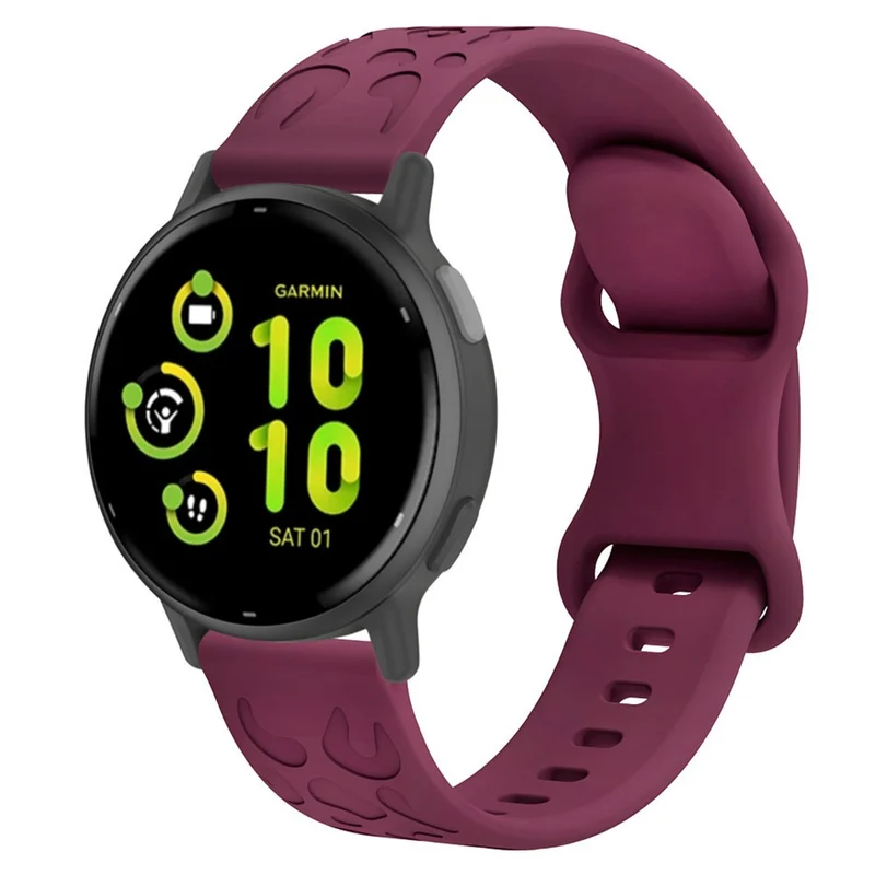 Coros Watch GT 4 41mm / Garmin Venu 3S 18mm Watch Band Leopard Texture Silicone Wrist Strap
