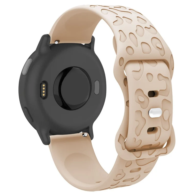 Coros Watch GT 4 41mm / Garmin Venu 3S 18mm Watch Band Leopard Texture Silicone Wrist Strap