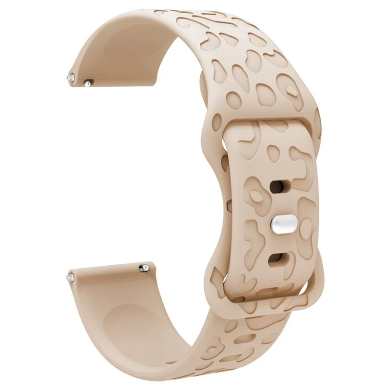 Coros Watch GT 4 41mm / Garmin Venu 3S 18mm Watch Band Leopard Texture Silicone Wrist Strap