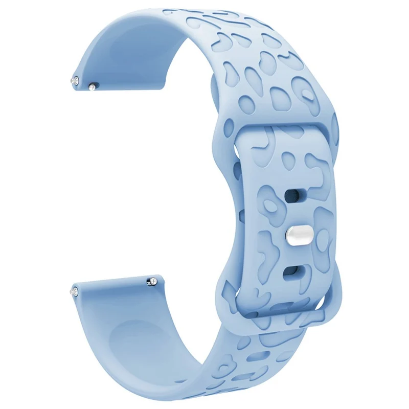 Coros Watch GT 4 41mm / Garmin Venu 3S 18mm Watch Band Leopard Texture Silicone Wrist Strap