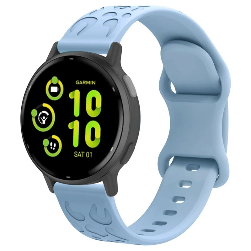 Coros Watch GT 4 41mm / Garmin Venu 3S 18mm Watch Band Leopard Texture Silicone Wrist Strap