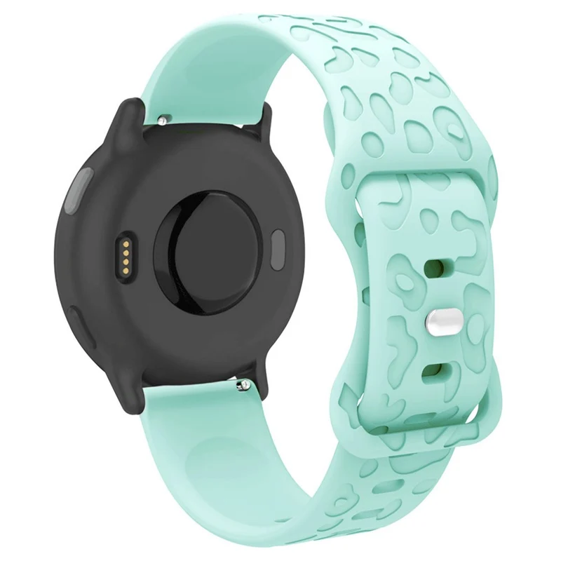 Coros Watch GT 4 41mm / Garmin Venu 3S 18mm Watch Band Leopard Texture Silicone Wrist Strap